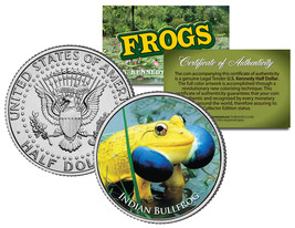 INDIAN BULLFROG * Collectible Frogs * JFK Kennedy Half Dollar US Coloriz... - $8.56