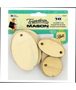 10 Wood Tags Hanging Round Transform Mason Canning Jar Wood labels Ball ... - $406.88 MXN