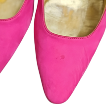 Vintage Bruno Magli Pink Suede 2" Kitten Heel Size 7 1/2 AA Hot Pink! image 8