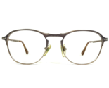 Persol Eyeglasses Frames 7007-V 1071 Grey Gold Round Full Rim 49-19-145 - $74.67