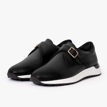 The Luxe Black Buffalo Leather Women Sneaker image 2