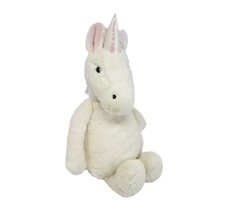 12&quot; Jellycat Bashful Baby White &amp; Pink Unicorn Stuffed Animal Plush Small Toy - £44.33 GBP
