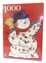 2000 F.X. Schmid Snowman Shaped 1000 Pc Puzzle - $28.70