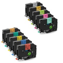 10 Pack, Compatible Label Tape Replacement For Brother 12Mm 0.47 Inch Tze Color  - £47.20 GBP