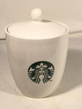 Starbucks Coffee Logo Canister Biscuit Jar White Mermaid 2013 Container Cookie - £19.54 GBP