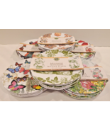 Michel Design Works Melamine Serveware Round Accent Plates Set of Four New - $942.18 MXN