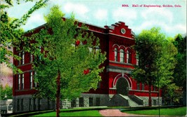 Hall Of Engineering Colorado School Of Mines Golden CO UNP 1910s DB Postcard B1 - £1.51 GBP