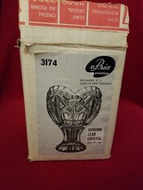 Vintage Echt Bleikristall Hand Cut Lead Crystal Heart Vase w Box West Germany - £7.51 GBP