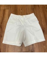 Ralph Lauren LRL Womens White Vintage Chino Shorts Size 6 Cotton 6.5&quot; In... - £26.97 GBP