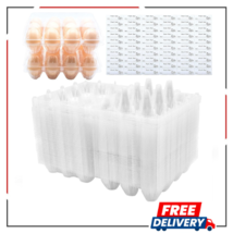 Egg Cartons 60 Packs Clear Plastic Blank Egg Cartons With Free Labels - £38.04 GBP