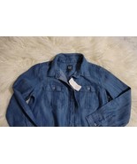 Gap Shirt Girl Size Small Blue Denim  Button Long Sleeve Top NWT - $413.77 MXN