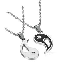 2pcs Stainless Steel Yin Yang Pendant Necklace - £34.74 GBP