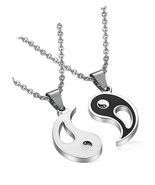 2pcs Stainless Steel Yin Yang Pendant Necklace - £34.54 GBP