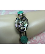 Asian Bracelet Asian Jewelry Ethnic Bracelet Green Bracelet Vintage Brac... - £14.22 GBP