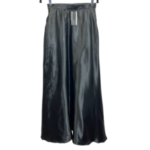 Zanzea Maxi Skirt Black Size M Satin A-line Long Swing High Waist Evenin... - £35.64 GBP