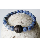 Stretchy Bracelet Sodalite Bracelet Hypoallergenic Jewelry Blue Bracelet... - £20.54 GBP