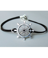 Ship Wheel Bracelet Nautical Bracelet Rudder Bracelet Nautical Jewelry H... - £9.48 GBP
