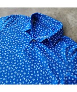 IZOD Golf Palm Tree Paradise Pattern Polo Shirt Casual Summer Beach Perf... - $380.53 MXN