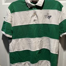 Next J2 Polo Shirt 92 America Next XL Stripes White And Green - $13.10