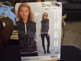 Simplicity D0574 Misses Vest &amp; Headband in 3 Sizes Pattern - Size 6-14 - $11.01