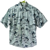 Monte Carlo Men’s Shirt Fishing South Atlantic Hawaiian Aloha Pattern Sm... - £18.30 GBP