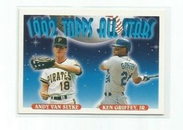 Ken Griffey Jr / Andy Van Slyke 1993 Topps &#39;92 Topps ALL-STARS Card #405 - £3.92 GBP