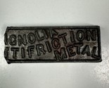 Magnolia Metal Company Babbitt Bar Anti Friction Metal Ingot 4 5/16&quot; x 1... - $15.83