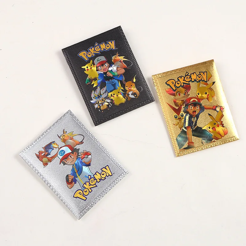 10pc/pack Pokemon card anime figure pokemon gold foil game cards battle cards - £8.54 GBP
