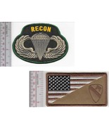 Recon Army 1st Air Cavalry &amp; Army Recon Parachutist Airborne Wings Patches - $17.99