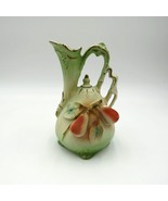 Vienna Austria Ewre Vintage Ceramic 5&quot; Pitcher Pear Design Ornate Handle - $44.55