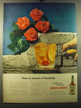 1950 Four Roses Whiskey Ad - How to cement a friendship - £14.81 GBP