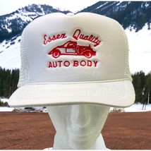Essex Quality Auto Body Snapback Hat White Trucker Cap Otto NOS Automotive - £14.93 GBP