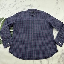 Bonobos Mens Slim Fit Button Up Shirt Size XXL Purple Gray Plaid Long Sleeve - £22.30 GBP