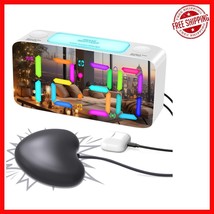 Dynamic RGB Alarm Clock with Bed Shaker for Heavy Sleepers - 7 Color Nig... - $575.98 MXN