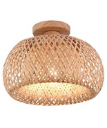 10&quot; RATTAN CEILING LIGHT FIXTURE - $17.82