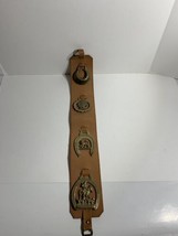 Horse Brass Martingale 4 Horse Brass Medallions on Soft brown Leather - $63.04