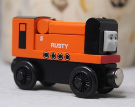 Rusty Thomas &amp; Friends Wooden Railway Train Tank Engine Car Only Magnetic - £6.16 GBP