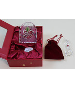 New Waterford Crystal Ornament Night Before Christmas Pouch Box &amp; Enhancer - $35.19