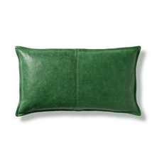 Cushion Genuine Soft Lambskin Stylish Cover Leather Decor Green Pillow - £33.97 GBP