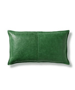 Cushion Genuine Soft Lambskin Stylish Cover Leather Decor Green Pillow - $823.49 MXN