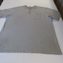Carhartt K84 HGY Men's Gray Cotton Pocket Short Sleeve Henley Shirt Sz 3XL Tall image 14