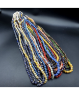 Lotto 20 fili collana vintage OLD AFRICAN strisce multicolore PERLINE VE... - $1,959.60 MXN