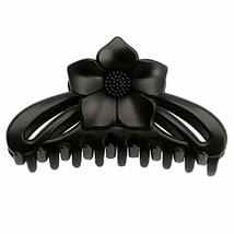 Womens Acrylic Black Flower Hair Jaw Clip Claw Clip Barrettes Clip for Bath Cook