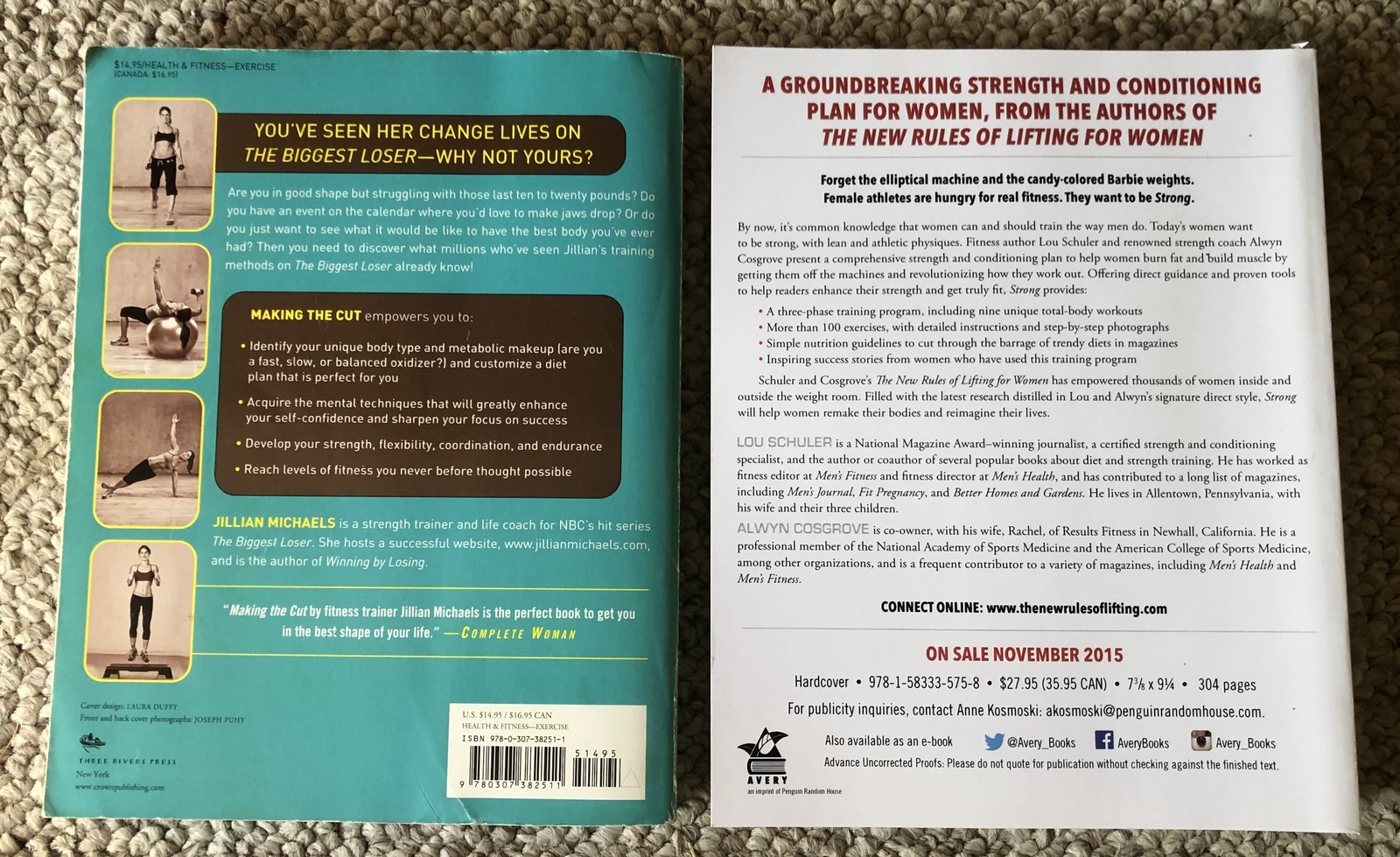 2 Women's Workout books Strong/Schuler,Cosgrove, Making The Cut/Jillian Michaels Item image 2