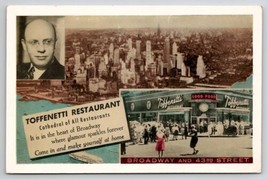 NYC Toffenetti Restaurant 43rd At Broadway On Times Square Postcard E39 - £3.98 GBP