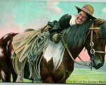Vtg Tuck &amp; Sons Postcard Among the Cowboys Series Girl of the Golden Wes... - $19.75