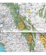 Map Cali Nevada Close Up USA 2 1988 Vintage National Geographic 22 x 34&quot;... - $34.67 CAD