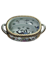 Vintage Chinese Blue &amp; White Yi Lin Art Chinoiserie Foot Bath Planter Fi... - €425,34 EUR