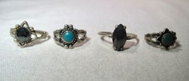 Vintage Singed Bell Trading Post Sterling Silver Rings - Lot of 4 - K834 - £63.29 GBP