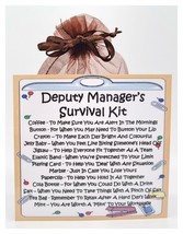 Deputy Manager&#39;s Survival Kit - Fun, Novelty Gift &amp; Greetings Card /Secret Santa - £6.57 GBP